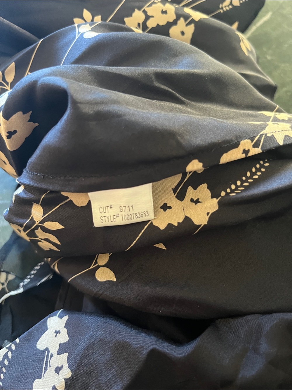 ECI Black Midi Skirt with White Floral Print - Picture 9 of 9